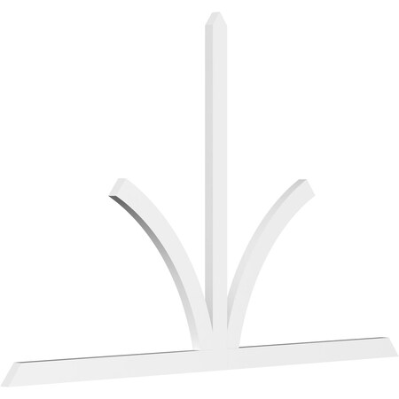 Ekena Millwork Richland Architectural Grade PVC Gable Bracket, 108"W x 67 1/2"H x 2"D x 4"F, 15/12 Pitch GBP108X68X0204RIC00